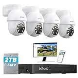 ieGeek【5MP+2TB HDD+360°PTZ】PoE Security CCTV Camera Systems...