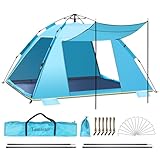 4-5 Person Instant Pop Up Automatic Beach Tent, Extra Large...