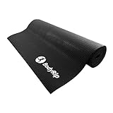 BodyRip Black Yoga Mat Durable Portable Design, Sleek Form,...
