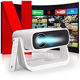Wielio 2025 New Smart Projector Built-in Apps, Native 1080P 4K...