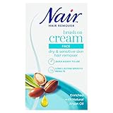 Nair Nourish Facial Brush-On - Hair Removal Cream for Face & Body...