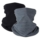 HEGCOIIE Winter Neck Warmer Fleece Windproof Neck Gaiter Snood...