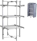 Novostyl Electric Heated Clothes Airer Dryer Rack Aluminium with...