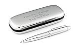 EIO Gifts Personalised Chrome Pen in a Chrome Case - Engraved...