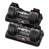 EnterSports 12kgx2 Adjustable Dumbbells Adjustable Dumbbell Set...