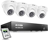 ZOSI Ultra HD 4K Outdoor Security Camera System, 4 Channel H.265+...