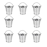 Integrity.1 Small Metal Buckets,8 Pieces Mini Metal Bucket Candy...