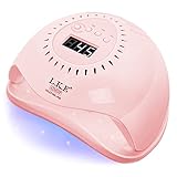 Lampe UV Ongles Gel, 168W UV LED Séchoirs à Ongles 4 Minuteries...