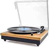 Record Player, Bluetooth Portable Vinyl Turntable with Built-in 2...