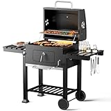 DKIEI BBQ Grill, Outdoor XXL Portable Charcoal Barbecue Grill,...