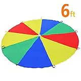 Sonyabecca Play Tents Kids Game 210T Play Parachute 6' with 9...
