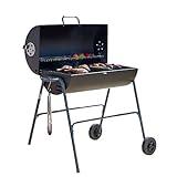 Texas Flame master Oil Drum Charcoal BBQ Charcoal Barbecue ideal...