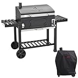 CosmoGrill Outdoor XXL Smoker Barbecue Charcoal Portable BBQ with...