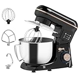 HOMCOM Stand Mixer, 4.5L Food Mixer for Baking, 6 Speeds and...