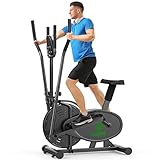 Cross Trainer, 2 in 1 Elliptical Cross Trainers with LCD Monitor,...