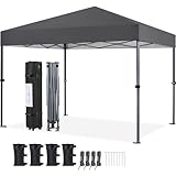 Yaheetech Pop Up Gazebo, 3x3m Easy One Person Setup Instant...