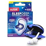 Alpine SleepDeep – Ear Plugs for Sleep - New 3D Oval Shape and...