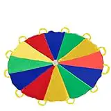 Sonyabecca Play Tents Kids Game 210T Play Parachute 12' with 12...