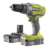 Ryobi R18PD3-215GZ 18 V ONE+ Cordless Combi Drill Starter Kit (2...