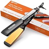 Faszin Professional Hair Straighteners, 42mm Wide-Plate Titanium...