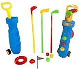 Quickdraw Kids Toy Golf Set Plastic Clubs Balls Caddy Garden...