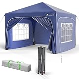 VOUNOT® 3m x 3m Pop Up Waterproof Gazebo with Sides & 4 Weight...