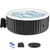 SUNYRISY Inflatable Hot Tub 2-4 Person, 180x180cm Round...