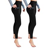 Leafigure 2 Pack Gym Leggings for Women High Waist Opaque...