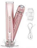 Bikini Trimmer Women,Lady Shavers for Women, 2 in 1 Wet & Dry Use...