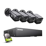 SANNCE 8 Channel 1080P Outdoor CCTV Camera System, 4pcs 1080P...