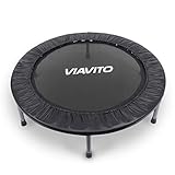 VIAVITO Mini Fitness Trampoline 96.5cm Compact Indoor Rebounder...