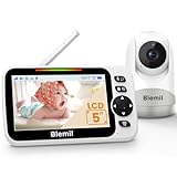 Blemil Video Baby Monitor with 30-Hour Battery, 5' Large...
