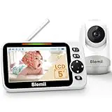 Blemil 5' Split-Screen Baby Monitor with 30-Hour Battery, Large...