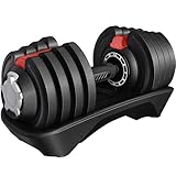 Yaheetech Adjustable Dumbbells 18KG Adjustable Dumbbell Set 12 In...