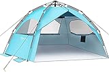 Glymnis Beach Tent 4-6 Person Pop Up Beach Tent Hydraulic...