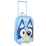 Bluey Children’s Luggage Suitcase - Foldable Trolley Bag 39 x...