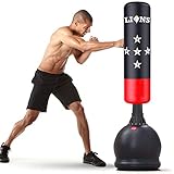 Lions Free Standing Punch Bag 5.5 Ft - Heavy Duty Boxing Punching...