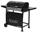 George Foreman 4 Burner Gas BBQ with Automatic Ignition &...
