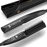 VIKICON Beard Straightener, 30s Quick Heated Beard Brush, Mini...