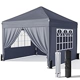 Driftalia Gazebo with Sides 3m x 3m, Waterproof Pop Up Gazebo...