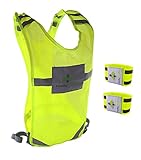 Reflective vest for Running Road Cycling Dog Walking, High...
