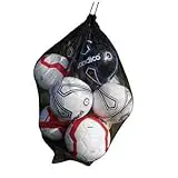 20 Ball Red Mesh Carry Sack Football/Netball Carry Bag Netbag...