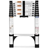 HBTower Telescopic Ladder with Non-Slip Feet, 2.6M/8.5FT...