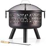 VonHaus Fire Pit – Firepit for Outdoor, Garden, Patio –...