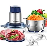 TENKER Food Processor with 2 Bowls (2L+2L), Electric Food Chopper...
