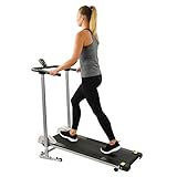 Sunny Health & Fitness Foldable Manual Treadmill, Compact Cardio...