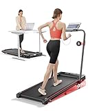 4 in 1 Folding Treadmill with 9% Incline, TOPUTURE Treadmills for...
