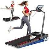 6 in 1 Folding Treadmill with 1-12KM/H, 9% Incline Walking Pad...