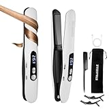 Cordless Hair Straighteners and Curler, Mini Rechargeable Travel...