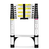 HBTower Telescopic Ladder with Non-Slip Feet, 2.6M/8.5FT...